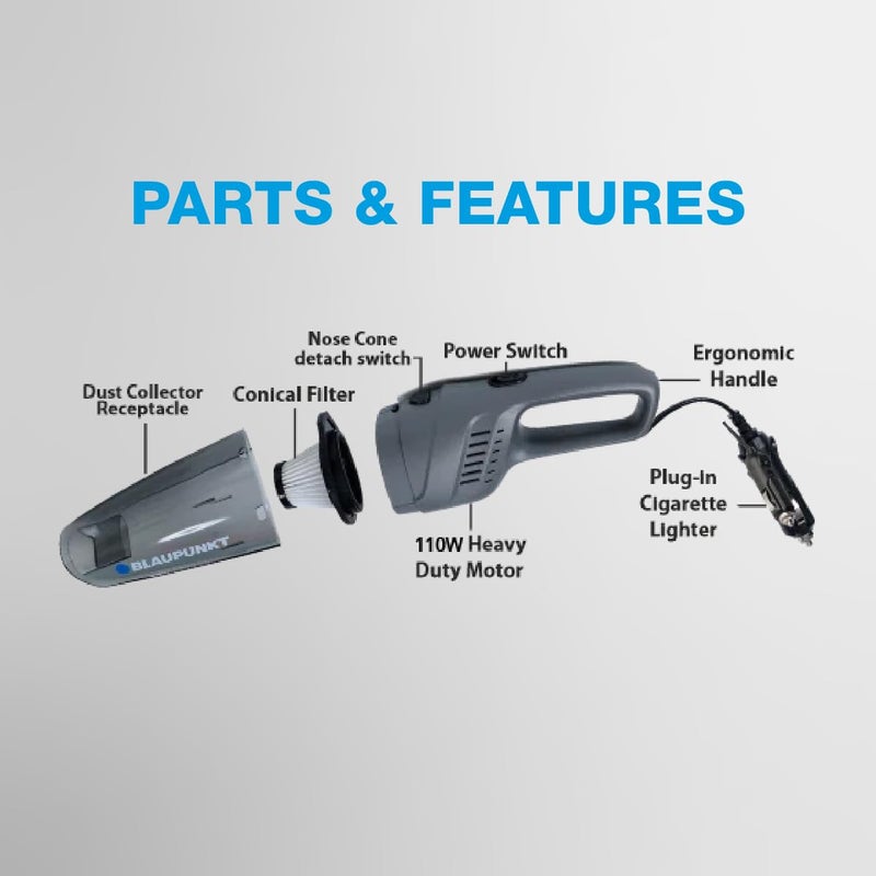 Blaupunkt مكنسة سيارات بلاونكت VC 3008 GY - Image 3