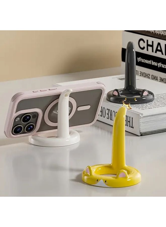Yellow Cat Phone Stand Adjustable Angle Portable Holder For Video Watching - Image 5
