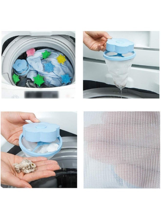 TOPBATHY 5pcs Washing Machine Lint Catcher Reusable Mesh Bag Hair Filter Net Pouch Laundry Lint Trap Pet Hair Remover House Cleaning Tool - Image 3