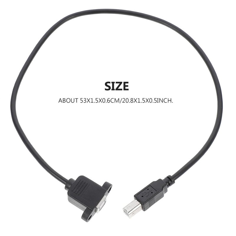 كابل تمديد للطابعة من نوع USB 2.0 بطول 1.50 سم، من ذكر إلى أنثى، مزود بموصل من نوع B بزاوية قائمة، وكابل مسح ضوئي عالي السرعة للاستخدام مع الطابعات وملحقات الأقراص الصلبة المحمولة (HDD). - Image 2