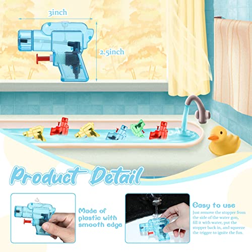 Charniol 48 Pieces Mini Water Guns Colorful Mini Squirt Gun Dinosaur Water Gun Toys Plastic Gun Outdoor Water Fighting Toys Pool Squirt Gun for Summer Swimming Pool Beach Party Favors Gifts - Image 5