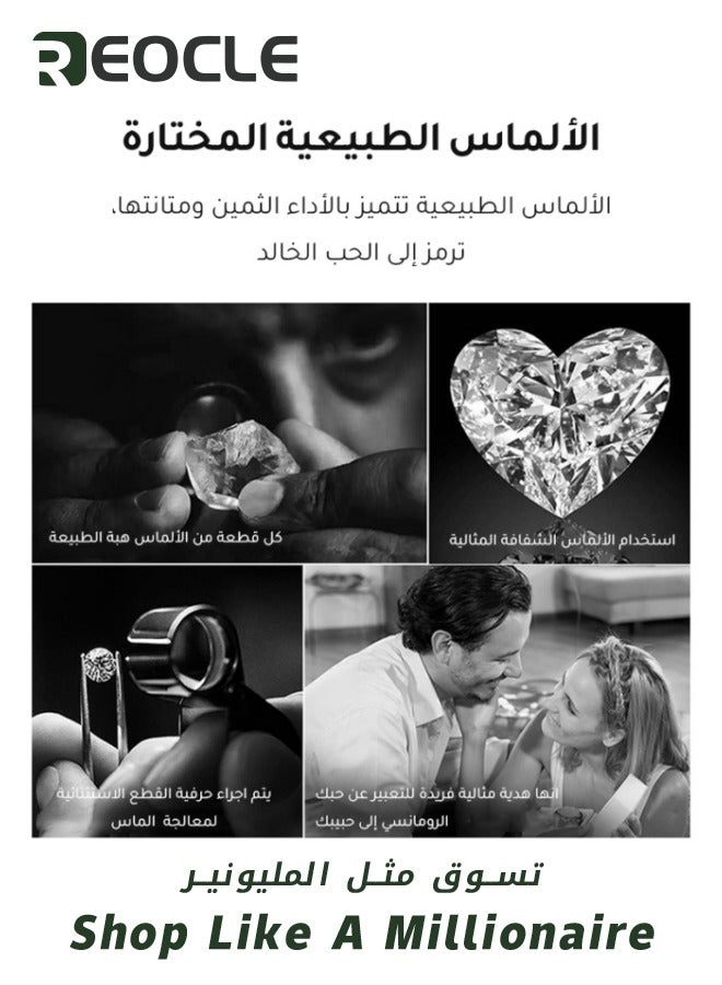 ريوكل طقم هدايا ساعات نسائية طقم ساعات نسائية بلاتينيوم ساعة يد نسائية أنيقة من الكوارتز والألماس للسيدات طقم ساعات أنثوي أنيق بسوار أنثوي 2 قطعة - Image 2