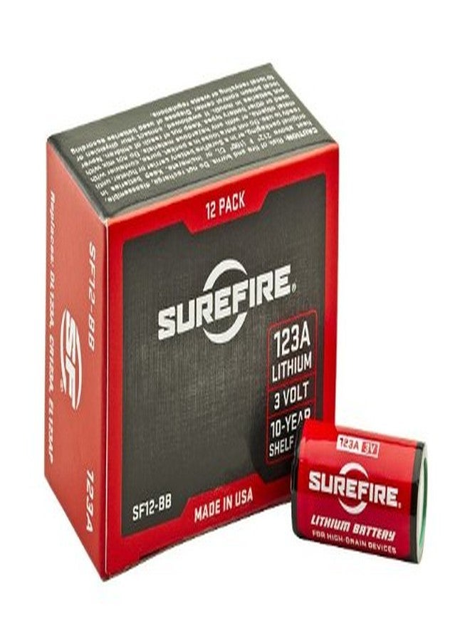 شور فاير مجموعة بطاريات SureFire الممتازة 123A من الليثيوم، 6 قطع SF123A - Image 1