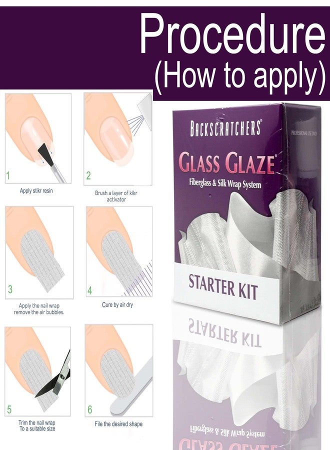 Backscratchers Extreme Glass Glaze Fiberglass and Silk Wrap Starter Kit - Broken Nail Repair for Healthy Nail Growth - Image 3