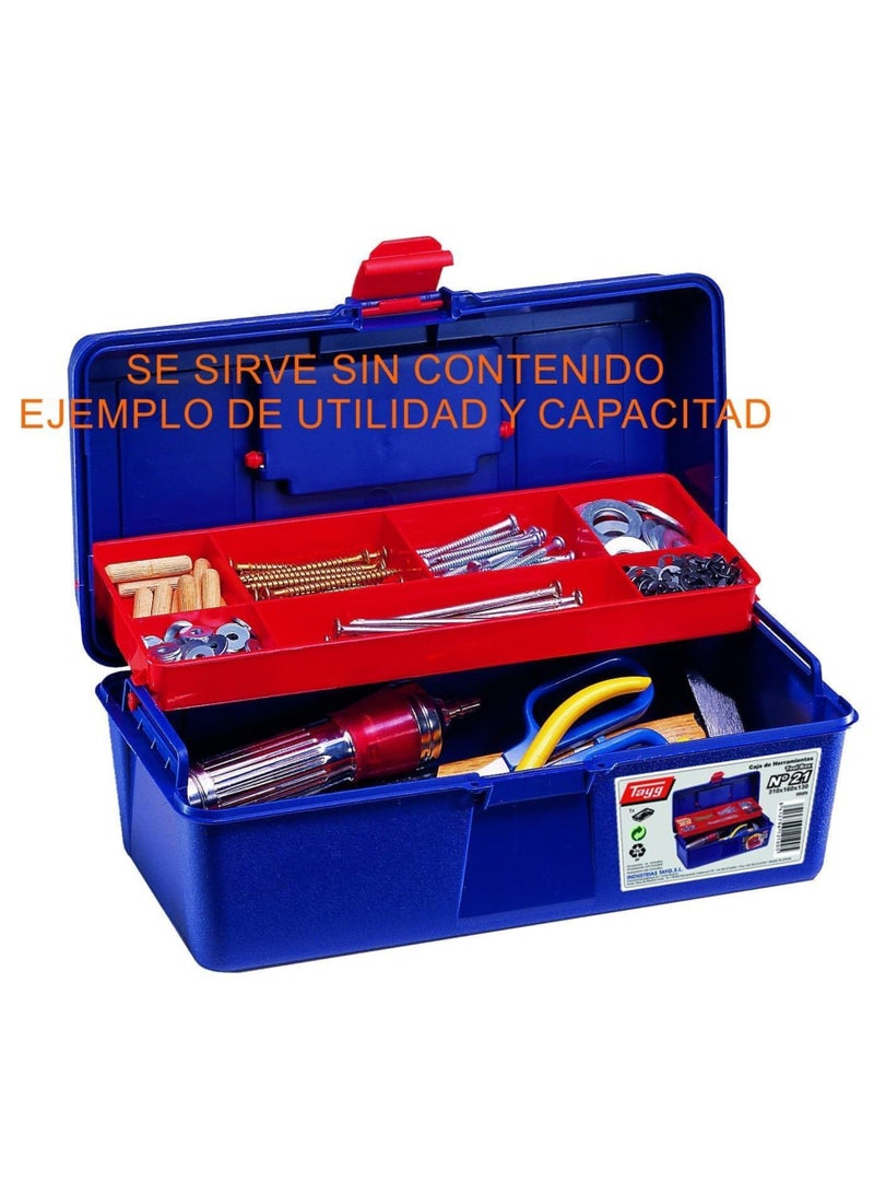 تايج رقم 21 صندوق أدوات بلاستيك 310 مم طول × 160 مم عرض × 130 مم ارتفاع - Image 2