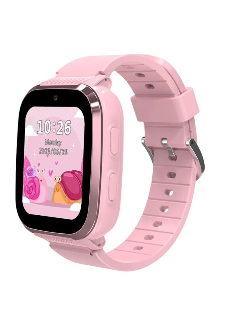 porodo 4G Kids GPS 1.85 inches Smart Watch Junicare with Touch Display, 36 Hours Working Time, 3 Hours Charging Time, Video Calling - Pink  - Image 3