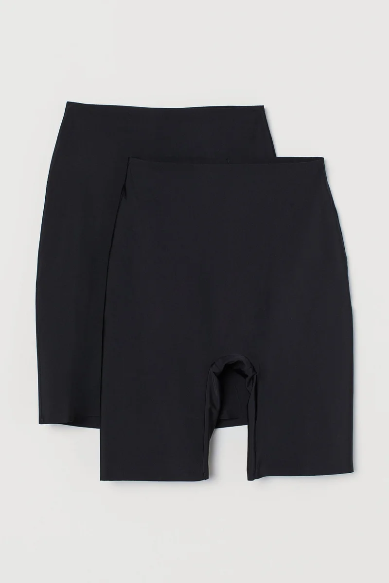 H&M Black Dark 2 Pack High Waist Shorts for Women | Best Price UAE