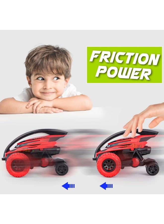 D-Power - Double-Sided Friction-Powered Monster Truck | Durable ABS, No Batteries Required – Green | Age 3+ - Image 4