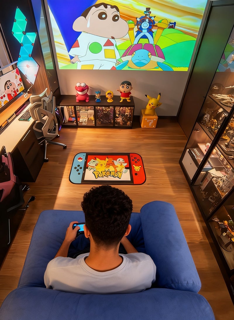 ميريزا أريكة سرير قابلة للطي، كرسي نوم قابل للتحويل للبالغين، كرسي قابل للطي 4 في 1 إلى كرسي استرخاء أرضي، أرائك لغرفة المعيشة، مفرد، أزرق فاتح - Image 3