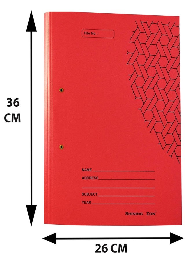 Shining Zon Spring File Card Board Cobra File Folder for Documents Files for certificates and documents (Pack of 12 Files, Red Colour) - Image 2