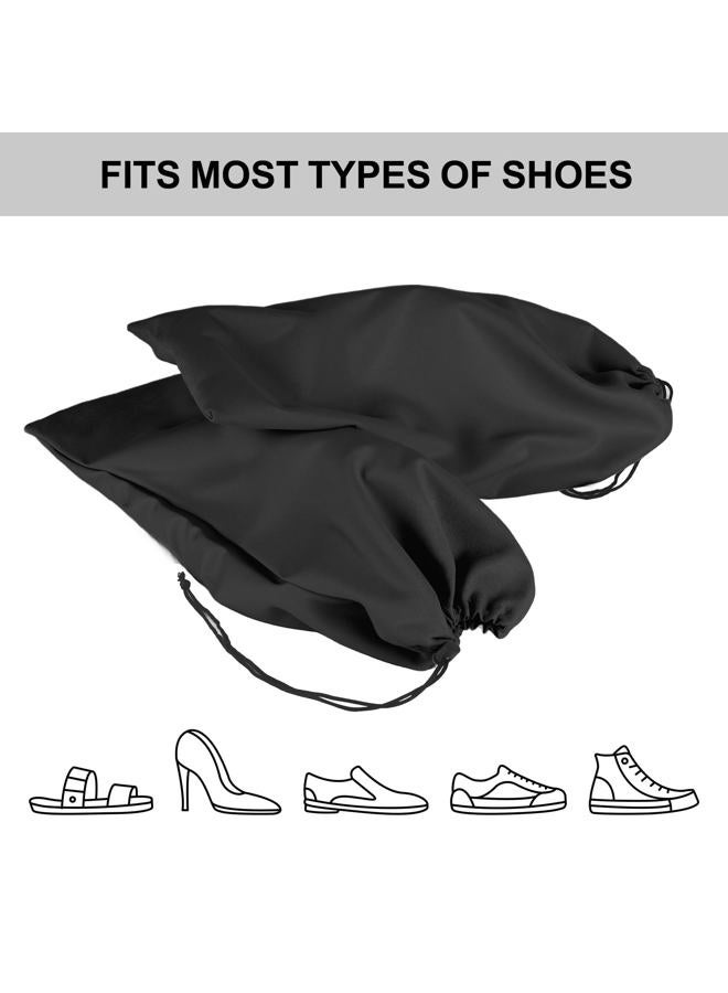 LAKE OF FIRE 8-Piece Flannel Shoe Bags for Travel - 18"X9" Packing Shoe Travel Bags for Suitcase, Shoes, Black, Portable,lightweight - Image 3