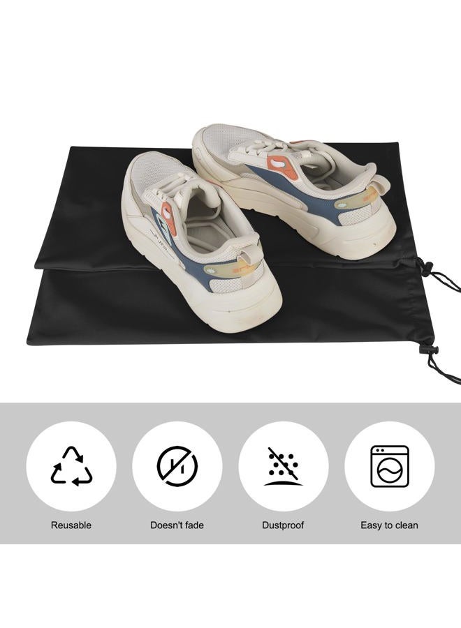 LAKE OF FIRE 8-Piece Flannel Shoe Bags for Travel - 18"X9" Packing Shoe Travel Bags for Suitcase, Shoes, Black, Portable,lightweight - Image 4