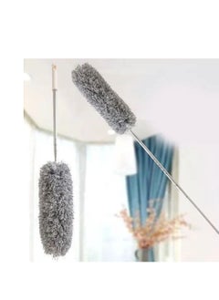 Generic Microfiber Feather Duster with Extendable Stainless Steel Pole, Bendable Head, for Cleaning High Ceiling Fan, Indoor Ceiling, Cobweb, Gap Dust  - Image 1