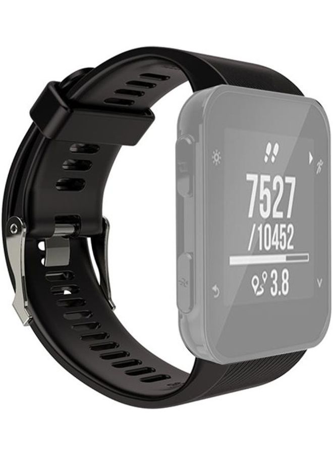 إسكدنيا For Garmin Forerunner 30 / 35 Silicone Replacement Wrist Strap Watchband Black - Image 5