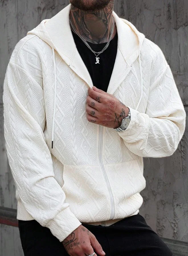 تايك تو جاكيت بياقة هودي وسحاب غلق