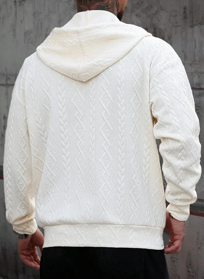 تايك تو جاكيت بياقة هودي وسحاب غلق