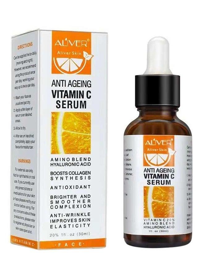 ALIVER Vitamin C Anti-Aging Serum, Enriched with Amino Acids, Hyaluronic Acid and Retinol, 30ml for High-Efficiency Skin Rejuvenation - Image 1