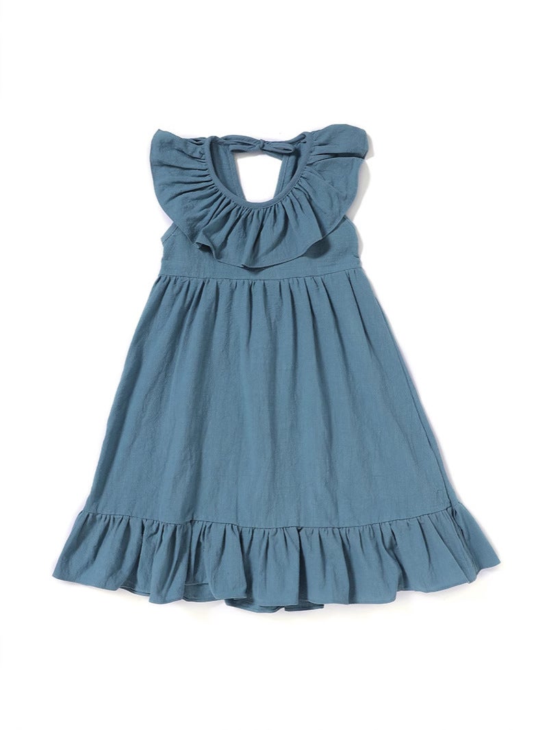 Girls' Skirt Spring Dress 2025 Princess Dress Large Children'S Summer Class A Beach Dress Fashion Dress Thin - Image 5