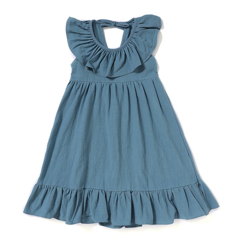 Girls' Skirt Spring Dress 2025 Princess Dress Large Children'S Summer Class A Beach Dress Fashion Dress Thin - Image 1