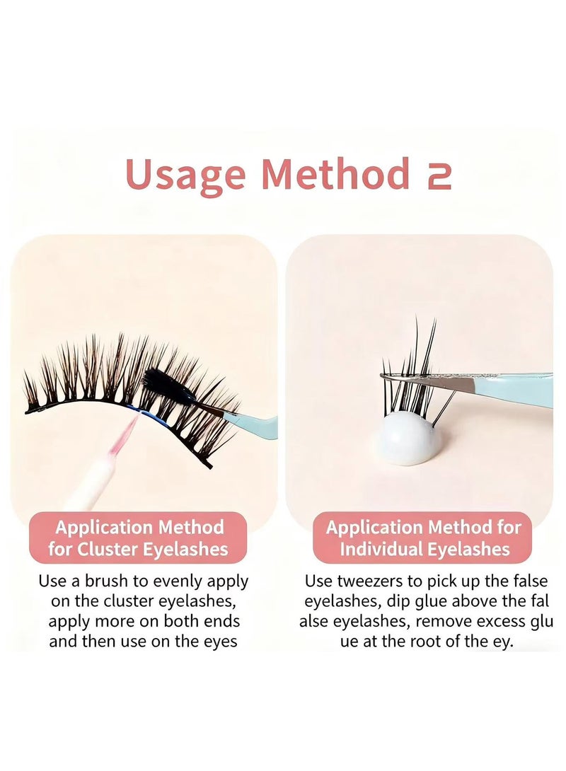 اكس اي اكس اي مجموعة غراء الرموش، غراء رموش شفاف فائق القوة ومقاوم للماء، غراء رموش طويل الأمد ومقاوم للعرق والدموع، لتمديد الرموش، جاف ومقاوم للماء حتى تسقط الرموش. عبوة واحدة. - Image 4