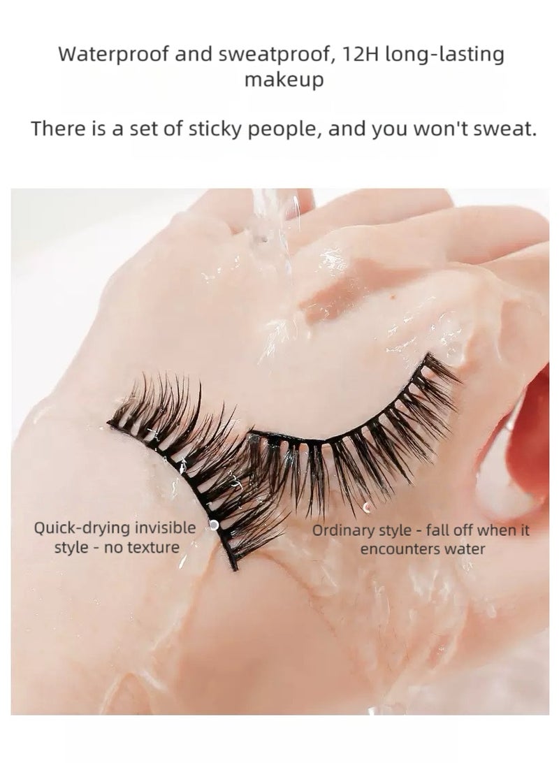 اكس اي اكس اي مجموعة غراء الرموش، غراء رموش شفاف فائق القوة ومقاوم للماء، غراء رموش طويل الأمد ومقاوم للعرق والدموع، لتمديد الرموش، جاف ومقاوم للماء حتى تسقط الرموش. عبوة واحدة. - Image 5