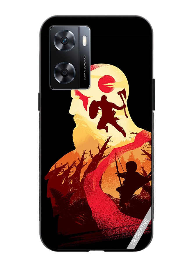 VR CREATIVE Protective Case Cover For Oppo A57/A77s God Of War Design Multicolour - Image 1