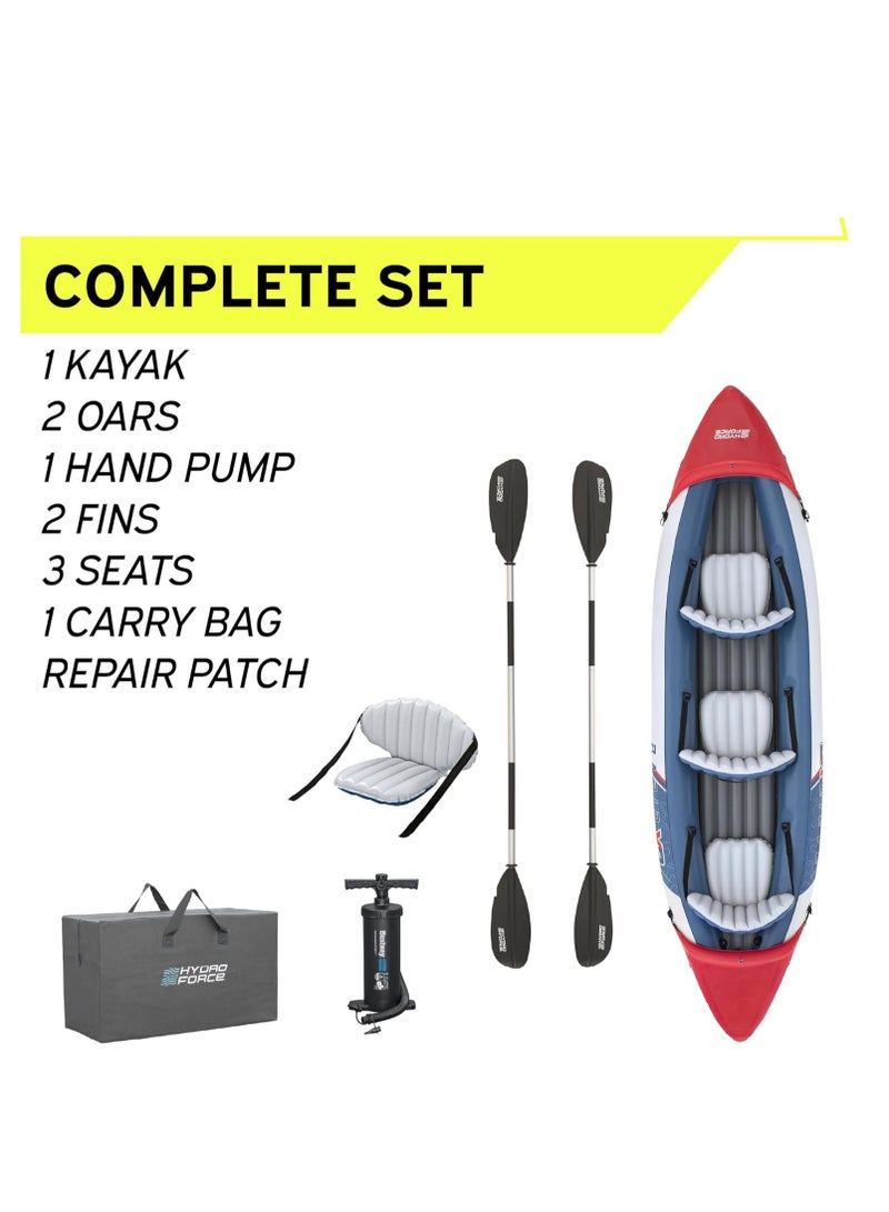 بست واي Bestway Hydro Force Rapid X3 Kayak Kit 381 x 100 x 44 cm, 3 Adults, 280 kg - No:65132 - Image 3