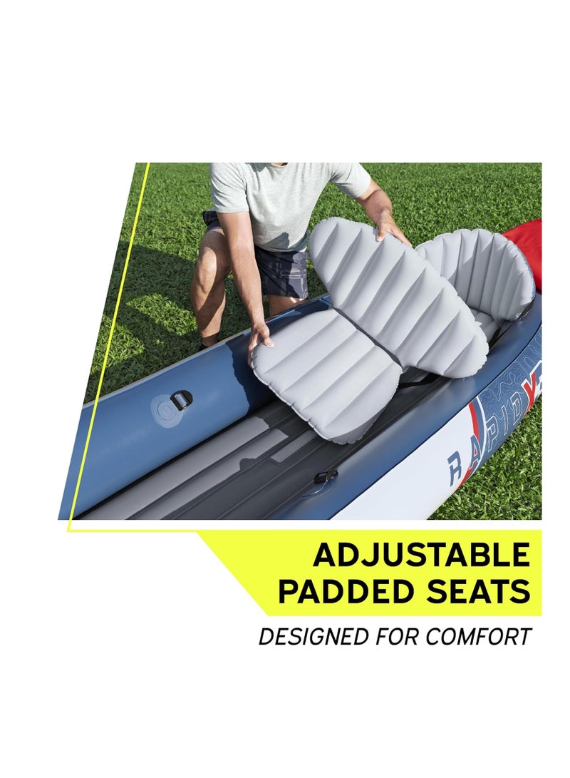 بست واي Bestway Hydro Force Rapid X3 Kayak Kit 381 x 100 x 44 cm, 3 Adults, 280 kg - No:65132 - Image 4