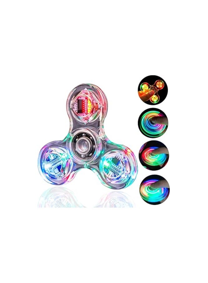 Crystal Led Light Fidget Toy Stress Relief Anti-Anxiety Brain Development Gift for Children and Adults (Crystal-White)  - Image 1