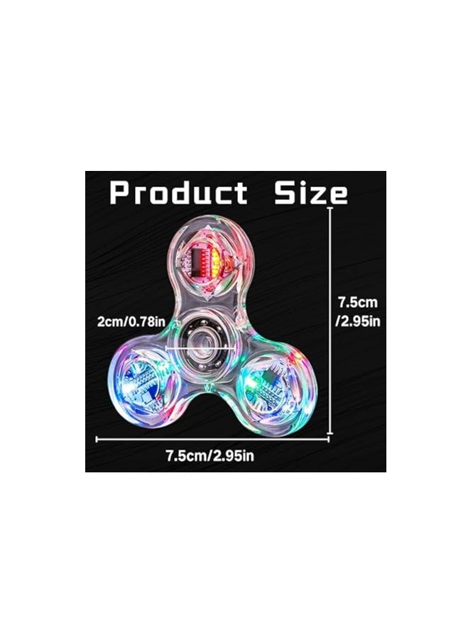 Crystal Led Light Fidget Toy Stress Relief Anti-Anxiety Brain Development Gift for Children and Adults (Crystal-White)  - Image 4