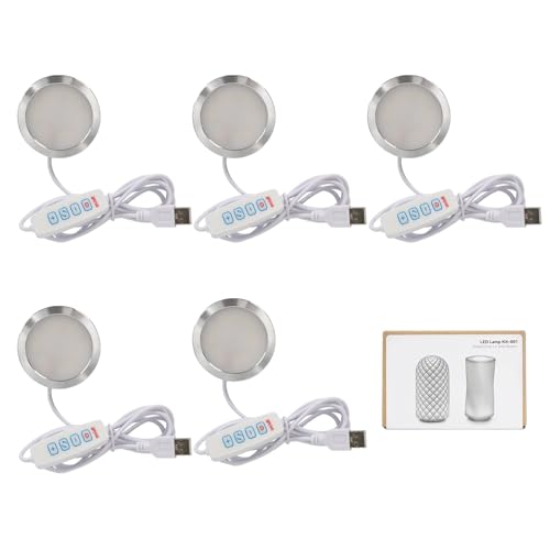 BambooSegD 5PCS LED Lamp Kit 001 Three Colors for Bambu Lab H2S/P2S/P1P/A1 Makerworld for anycubic Makeronline 3D Printer Light DIY Hardware Model Spare Parts 5V USB Powered, 3000K Warm Light - Image 1