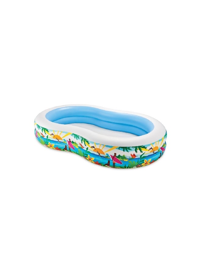 INTEX Swim Center Paradise Seaside Snorkel Fun Inflatable Pool for Kids Multicolor 700 L 56490 - Image 1