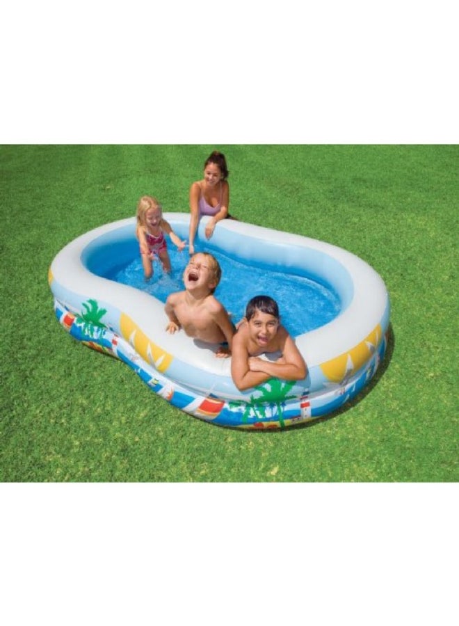 INTEX Swim Center Paradise Seaside Snorkel Fun Inflatable Pool for Kids Multicolor 700 L 56490 - Image 3