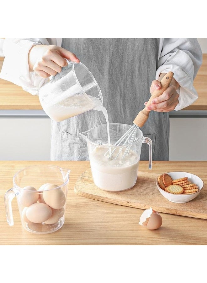 Happy Home 900ml Acrylic Measuring Jug Graduated Measuring Cup for Liquids, Spices, Flour - Plastic Kitchen Measuring Cup with Handle and Triangular Mouth for Easy Pouring Shatterproof Cooking and Baking Scale (Clear) - Image 4