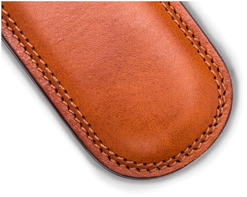 Bosca Men's Leather Money Clip Wallet - Magnetic, Luxury Full Grain Italian Dolce Leather Slim Clip For Men, Hand Stitched, Gift-Ready Packaging, Amber Brown - Image 5