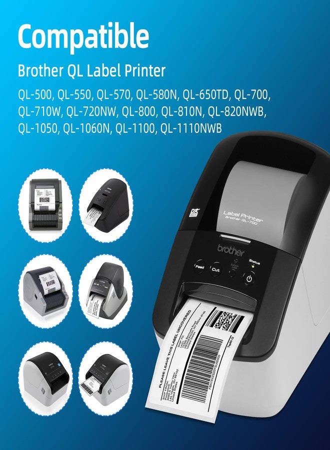Printholic 12 Rolls Standard Address Labels Replacement Compatible for Brother DK-1201 (1.1" X 3.5”), Compatible with Brother QL Label Printers (400 Labels/Roll & 1 Refillable Cartridge Frame) - Image 5