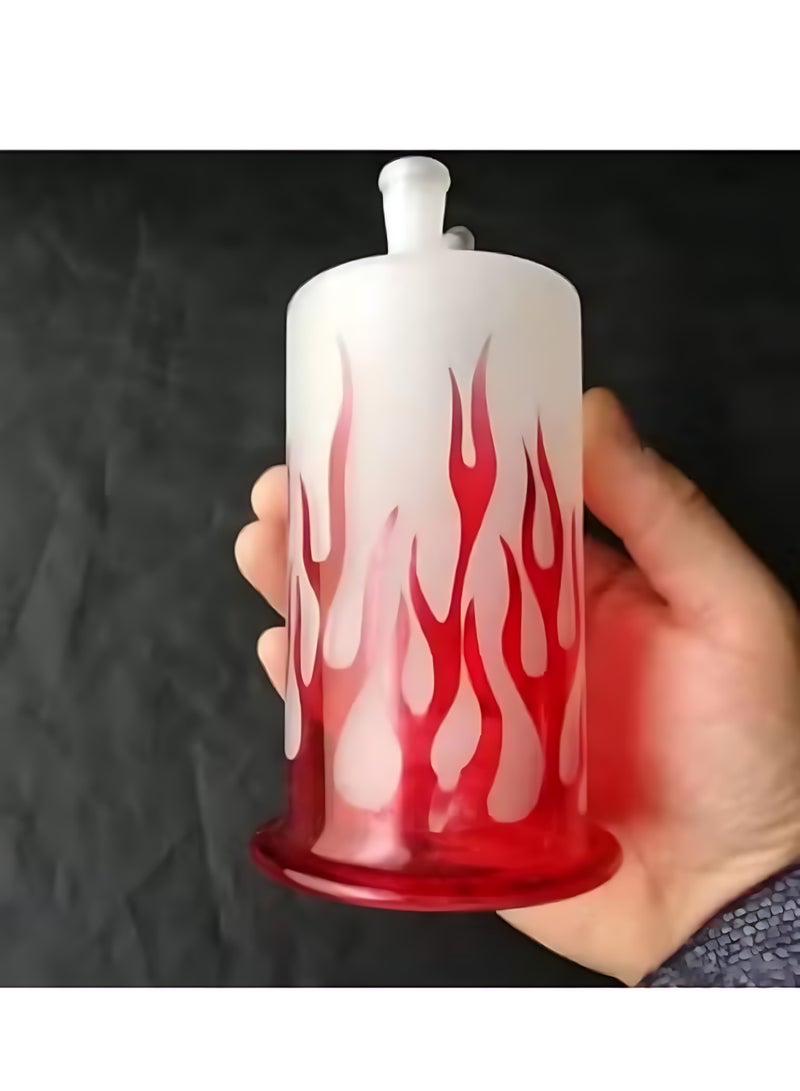 Glass home decorative heat-resistant oil lamp vase, patterned vase oil lamp