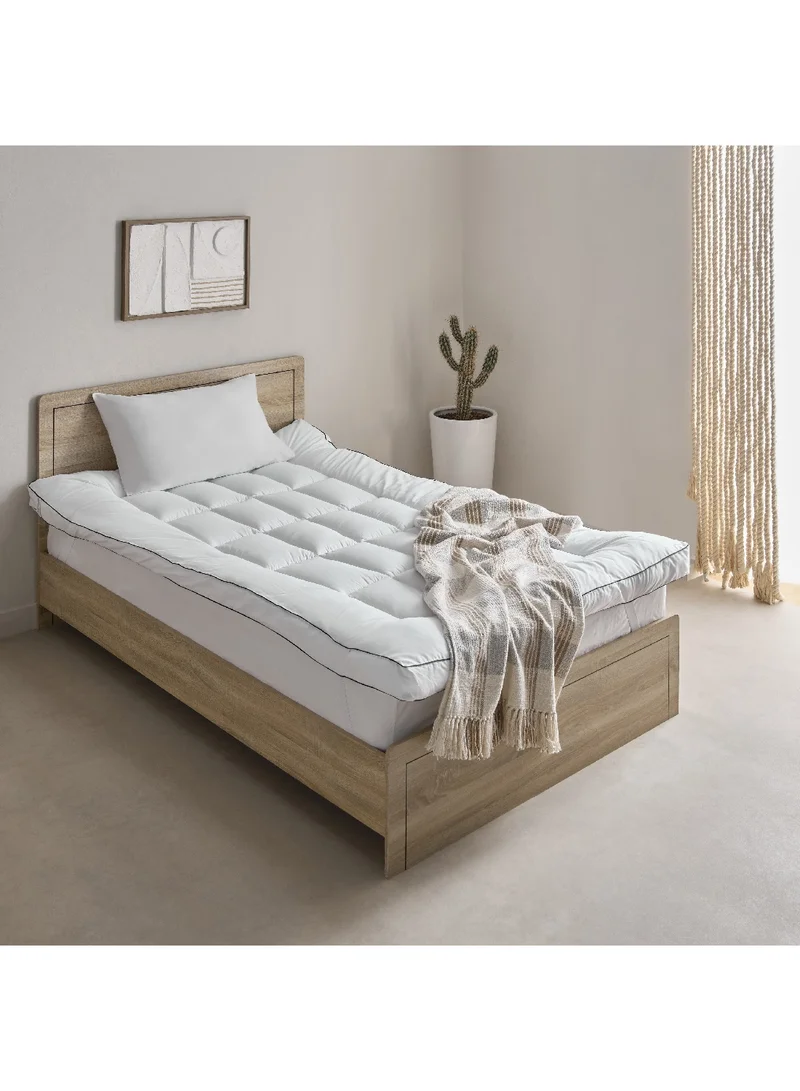 هوم بوكس غطاء مرتبة ساتان فاخر مزدوج 200 × 8 × 120 سم
