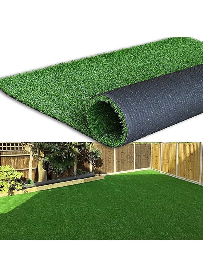 طعم المنزل سجادة عشب صناعي - سجادة عشب صناعي بسمك 30 مم للحدائق والشرفات والمساحات الخضراء | عشب صناعي أخضر واقعي مزود بنظام تصريف وبطانة مطاطية | ديكور داخلي وخارجي مناسب للحيوانات الأليفة - متوفر بستة أحجام - Image 2