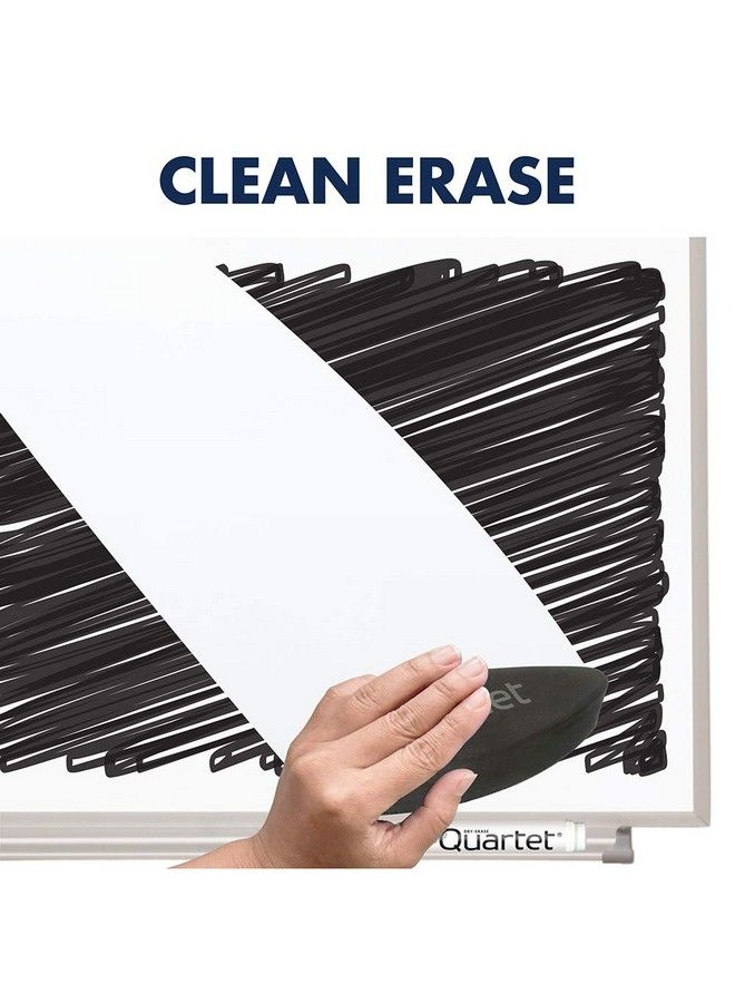 Quartet لوحة بيضاء مغناطيسية قابلة للتعديل ماتريكس 34" × 23" تشمل صينية وقلم ماركر بإطار ألمنيوم فضي (M3423) - Image 4