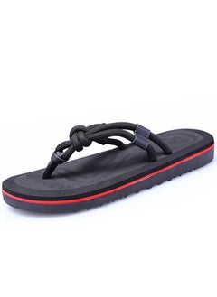 Loquat Men/Women Summer Sandals Outside The Beach In Flip-flops Black 
