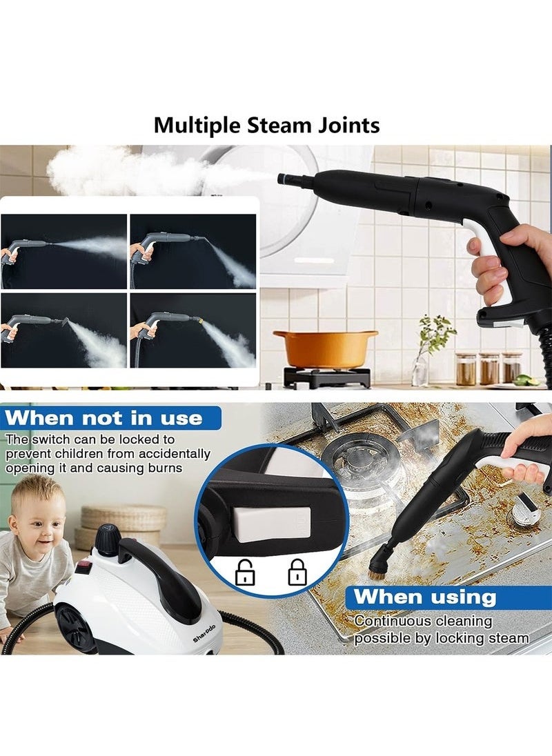 XiuWoo Steam Cleaner, 2000W Steam Mop with 18 Accessories, 5 Bar Steam Pressure Powerful Multipurpose Portable Steamer for Cleaning, for Multi-Purpose and Multi-Surface Floors Window Floor Kitchen Bathroom Car  - Image 4
