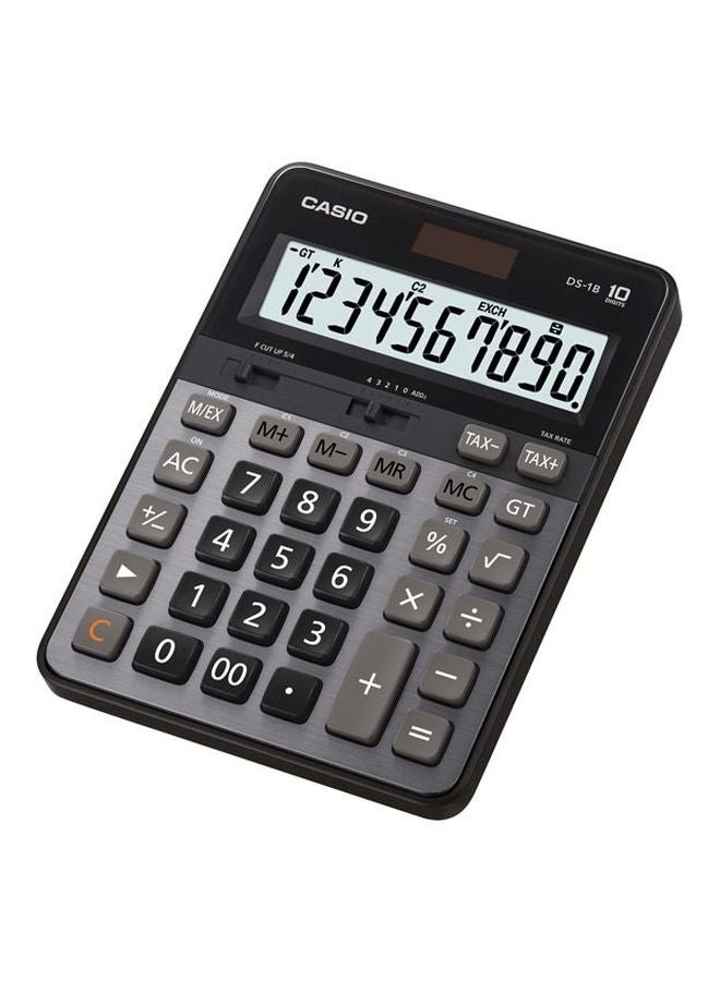 كاسيو آلة حاسبة بشاشة سعة 10 أرقام طراز DS-1B رمادي/أسود - Image 1
