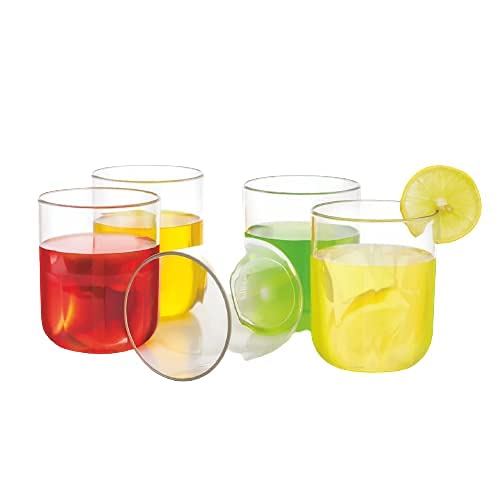 shopobox Unbreakable Food Grade Plastic Magic Transparent Water Glass Set 6 pcs Shots Glass - Image 1