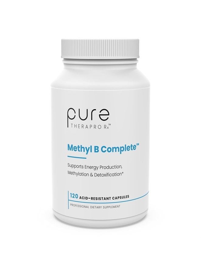 Pure Therapro Rx - Methyl B Complete - Optimal Methylated B Complex w/Quatrefolic 5-MTHF (Folate), Methylcobalamin (B12), B2, B6, & TMG, Active B Complex Manufactured in The USA - (120 Vegan Capsules) - Image 1