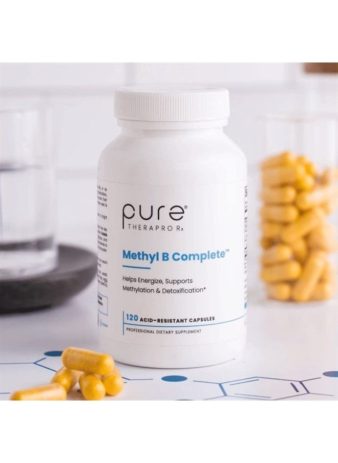 Pure Therapro Rx - Methyl B Complete - Optimal Methylated B Complex w/Quatrefolic 5-MTHF (Folate), Methylcobalamin (B12), B2, B6, & TMG, Active B Complex Manufactured in The USA - (120 Vegan Capsules) - Image 1