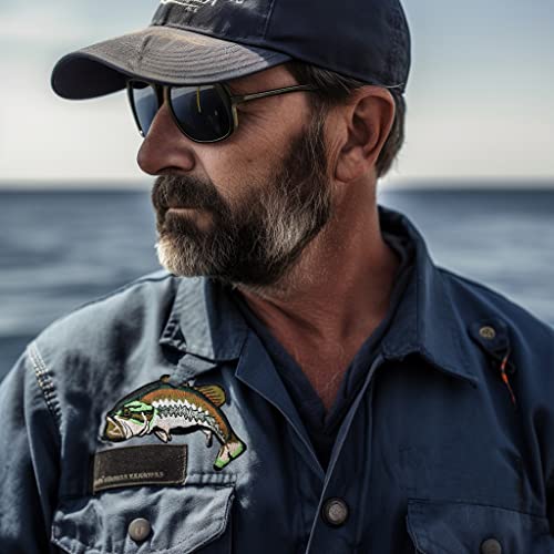 Cute-Patch 2pcs Set Bass Fish Embroidered Iron on Patches Fishing Gifts for Men - Image 3