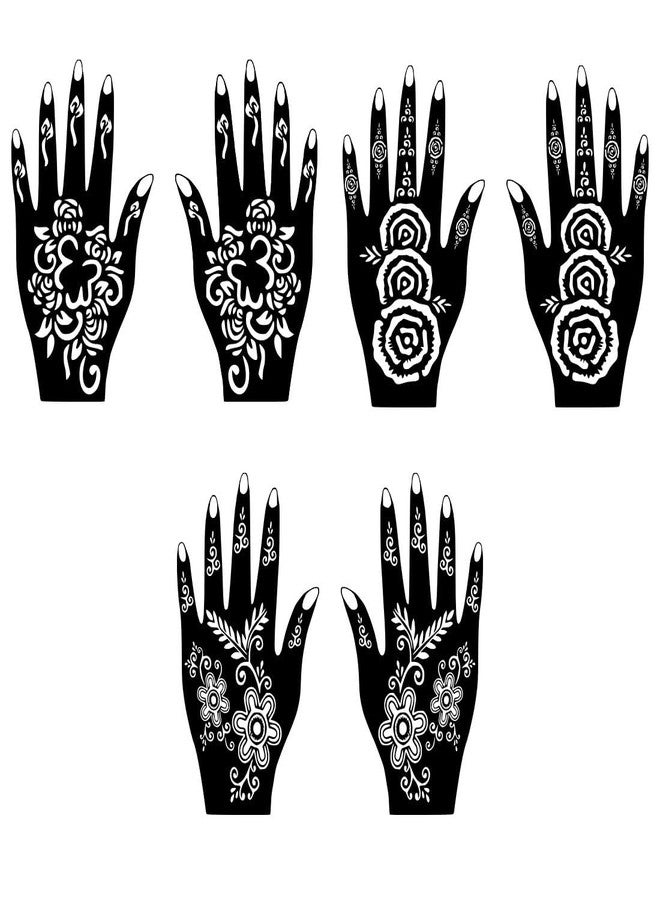 VANVATI Bloom Set Mehndi Stencil Sticker for Girls Getting Ready for Wedding Season - Image 3