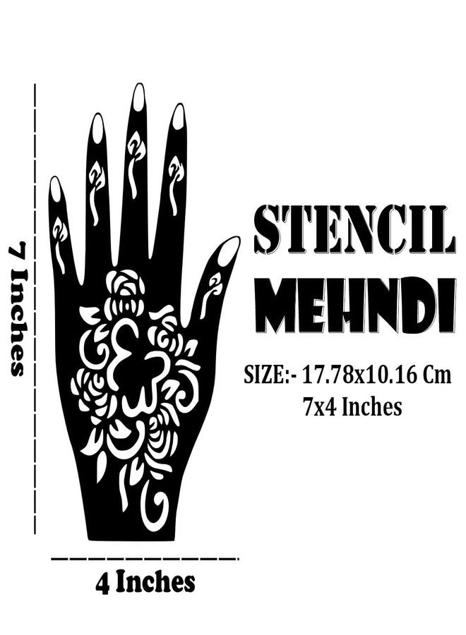 VANVATI Bloom Set Mehndi Stencil Sticker for Girls Getting Ready for Wedding Season - Image 5