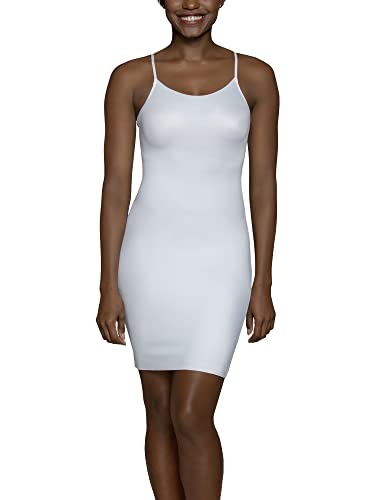 Vanity Fair Womens All Over Smoothing Shapewear For Tummy Control: Tops, Bottoms, Body Suits Full Slip, Seamless - White, Small US - Image 1